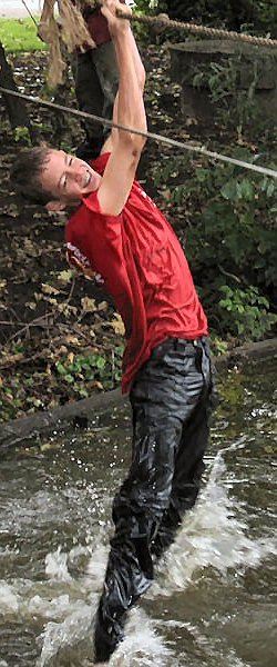 Wet jeans and T-shirt